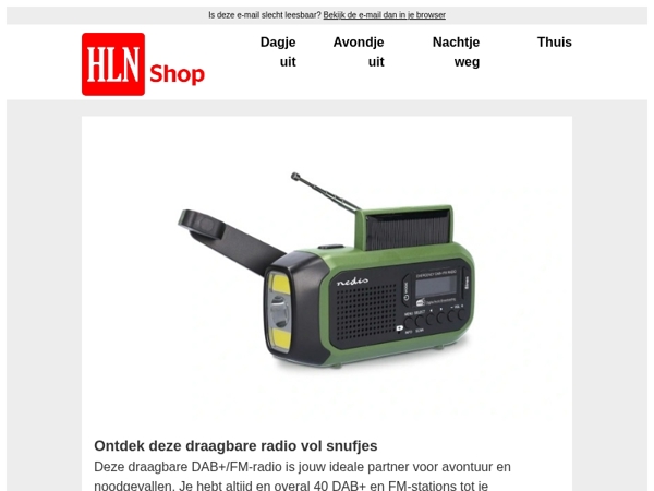 Unieke draagbare radio vol handige snufjes