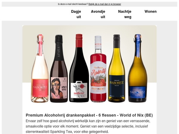 Probeer onze uitgbreide selectie alcholvrije dranken