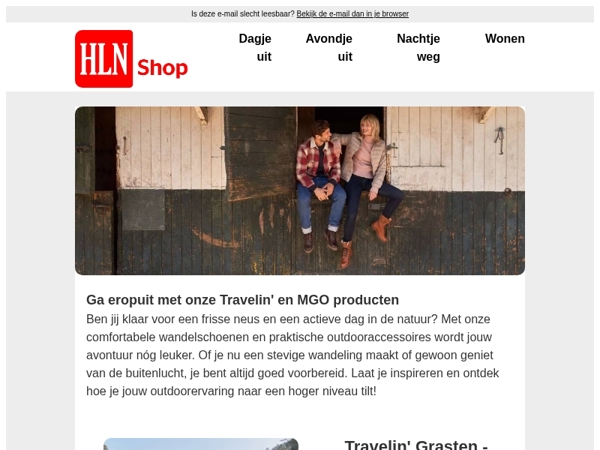 50% korting op wandelschoenen en meer