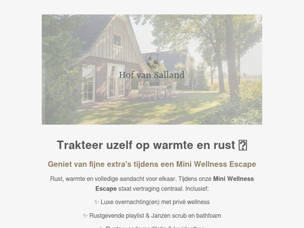 Mini Wellness Escape: trakteer uzelf op heerlijke extra's!
