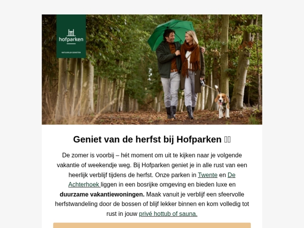 Ontdek de Herfst bij Hofparken! 🧡🍂