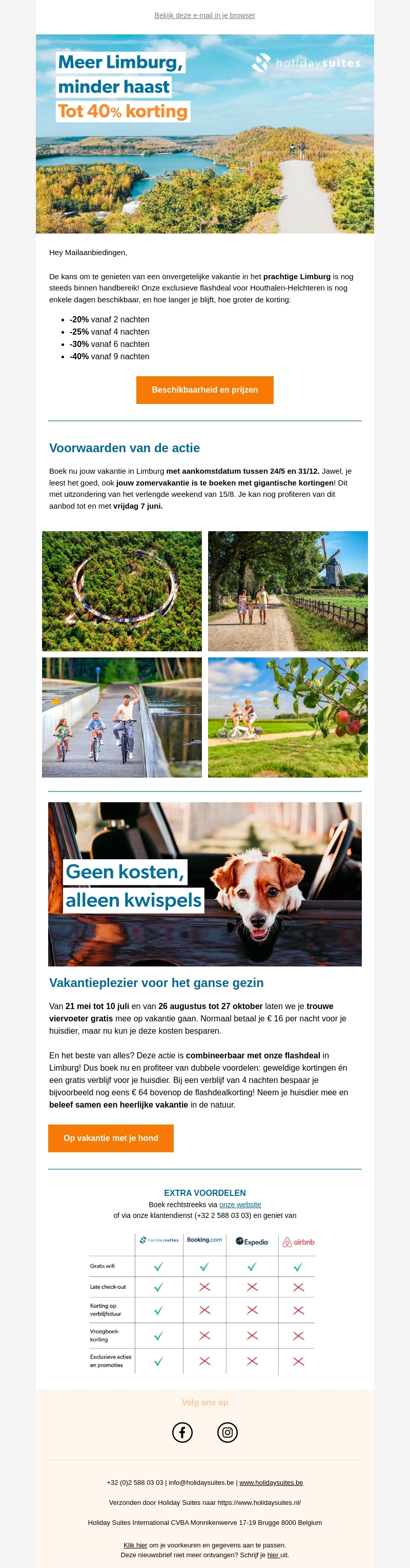 Herinnering! Tot 40% korting in het bosrijke Limburg 🌳✨ Herinnering! Tot 40% korting in het bosrijke Limburg 🌳✨