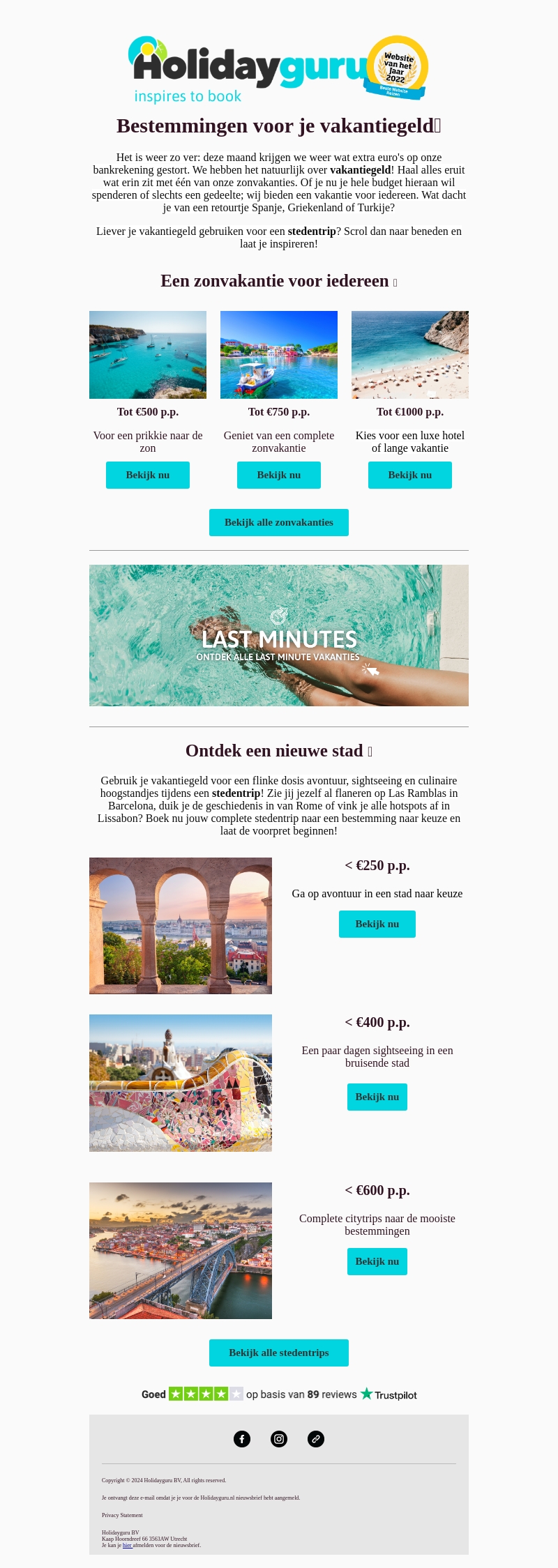 Bestemmingen voor jouw vakantiegeld💰 Bestemmingen voor jouw vakantiegeld💰