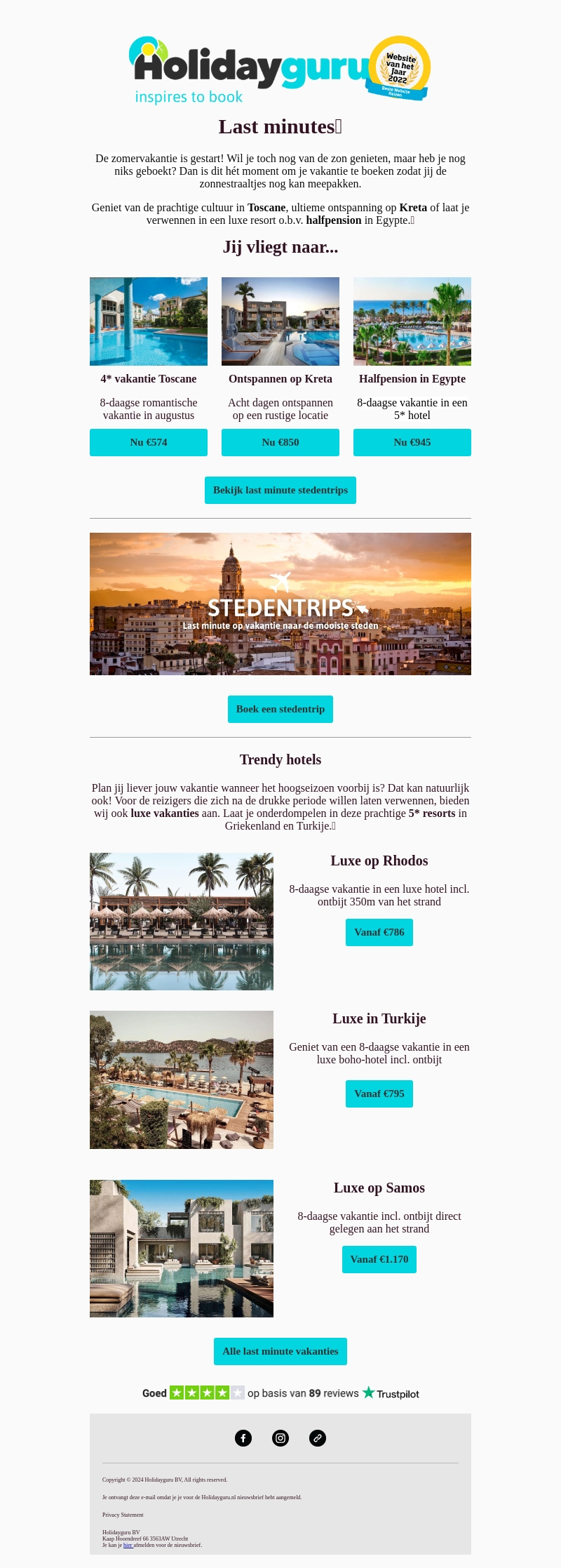 Super last minute zomervakanties🌞 Super last minute zomervakanties🌞