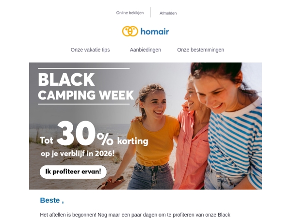 🚨 Laatste dagen: tot 40% korting op uw verblijf!
