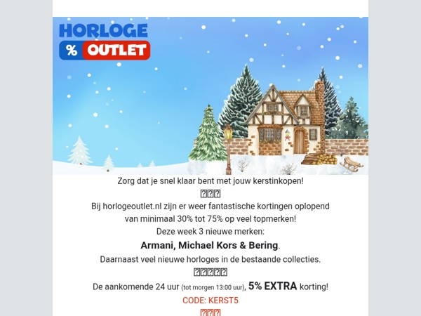 🎅Vier Kerst met ons - geweldige aanbiedingen bij horlogeoutlet.nl🦌🦌!