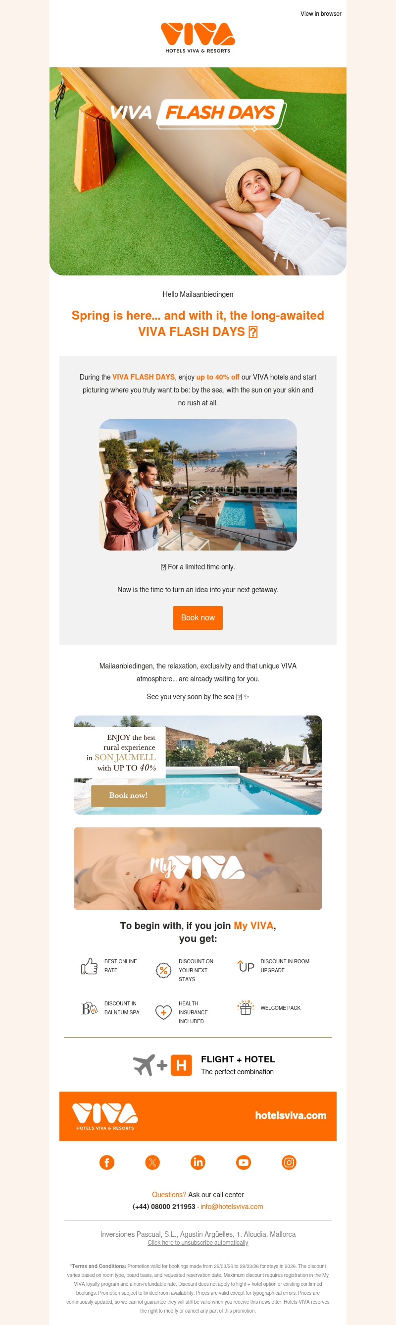 ๐ธ VIVA FLASH DAYS: up to 40% off your next getaway ๐ ๐ธ VIVA FLASH DAYS: up to 40% off your next getaway ๐