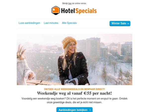Weekendje weg al vanaf €55 per nacht!