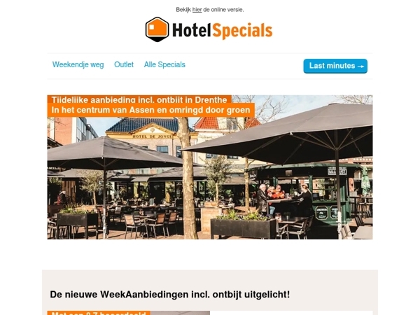 Jouw wekelijkse dosis hotelvoordeel