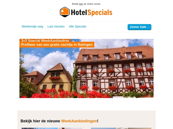 Zomerkorting: overnachting al vanaf €43
