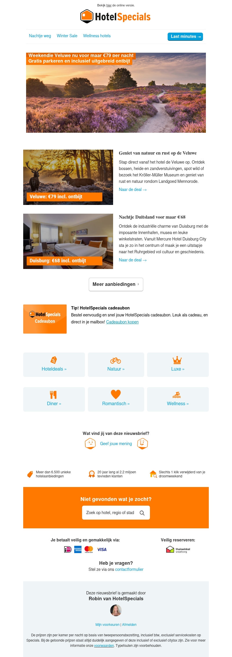 Weekendje weg vanaf €68? Bekijk de deals! Weekendje weg vanaf €68? Bekijk de deals!