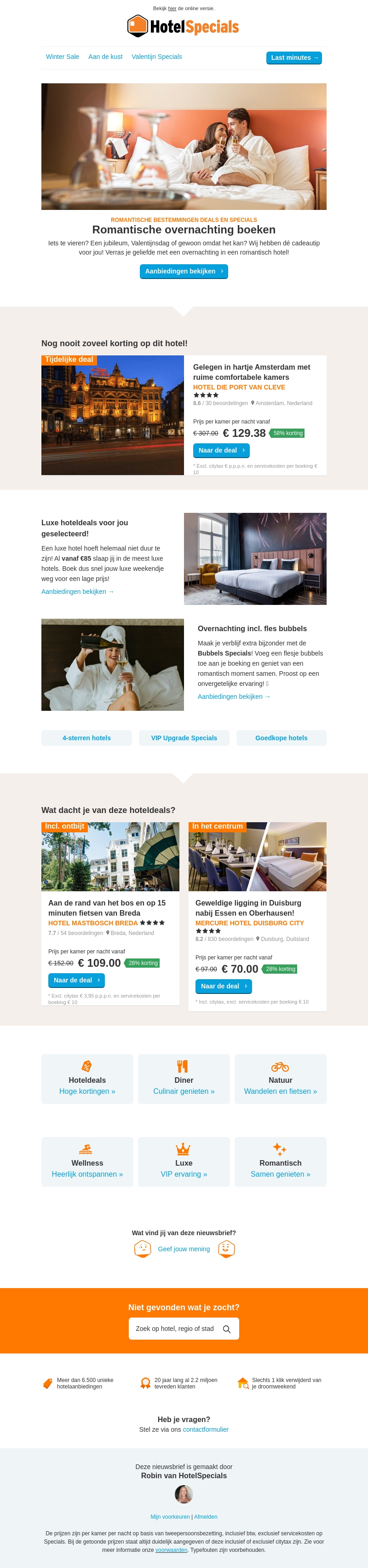 Romantische overnachting boeken Romantische overnachting boeken