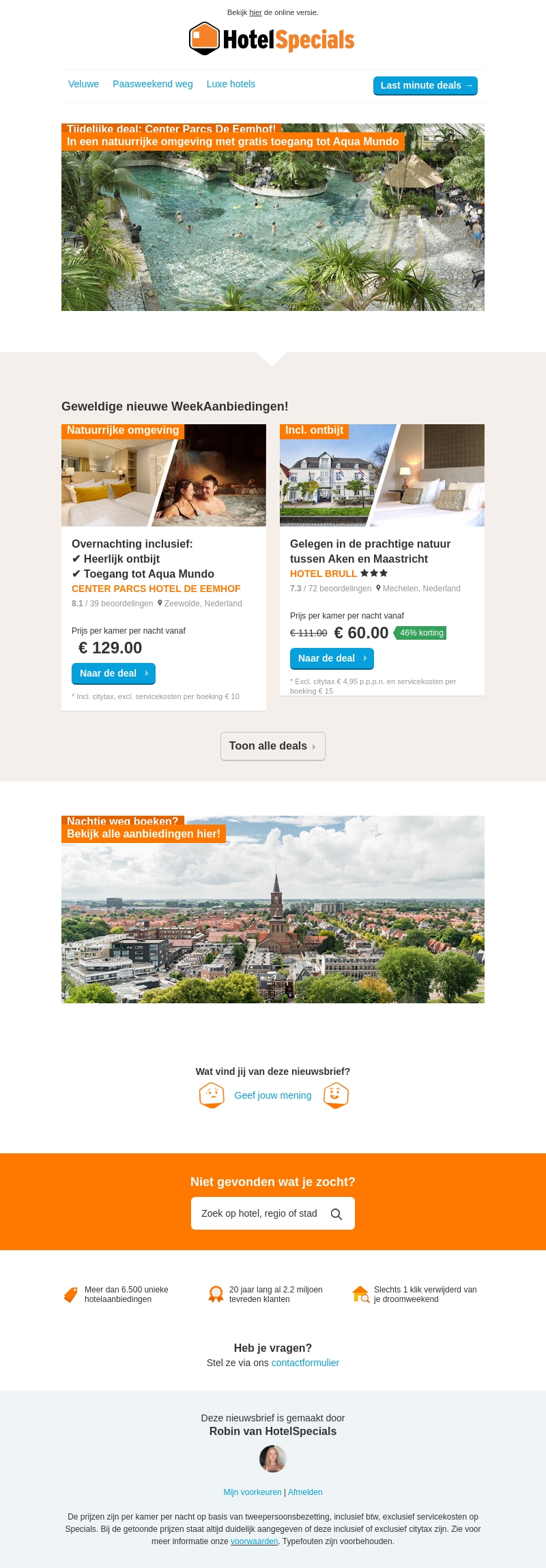 Tijdelijke deal bij Center Parcs De Eemhof! Tijdelijke deal bij Center Parcs De Eemhof!