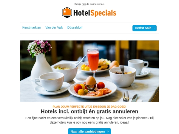 Deals met ontbijt & gratis annuleren