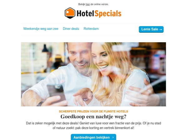 Al vanaf €49,50 een nachtje weg!