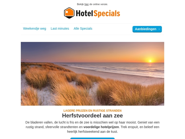 Herfstvoordeel aan zee
