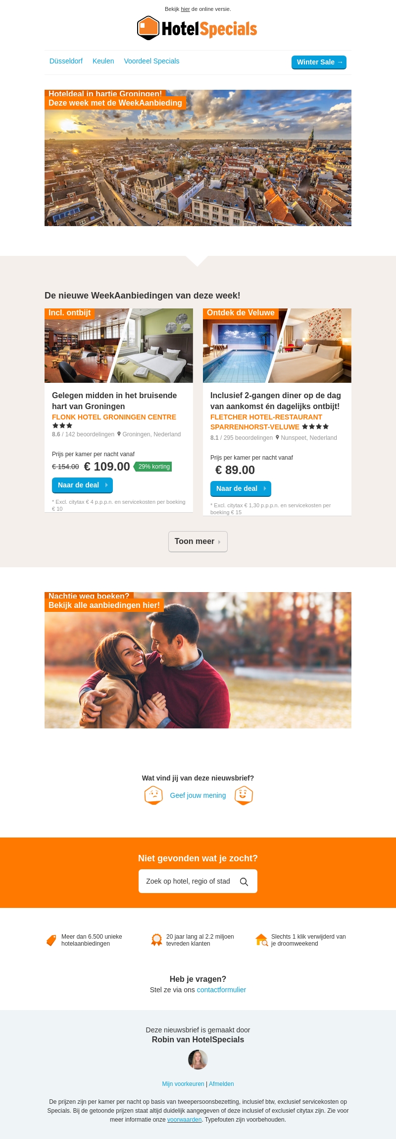 Hoteldeal in Groningen centrum Hoteldeal in Groningen centrum