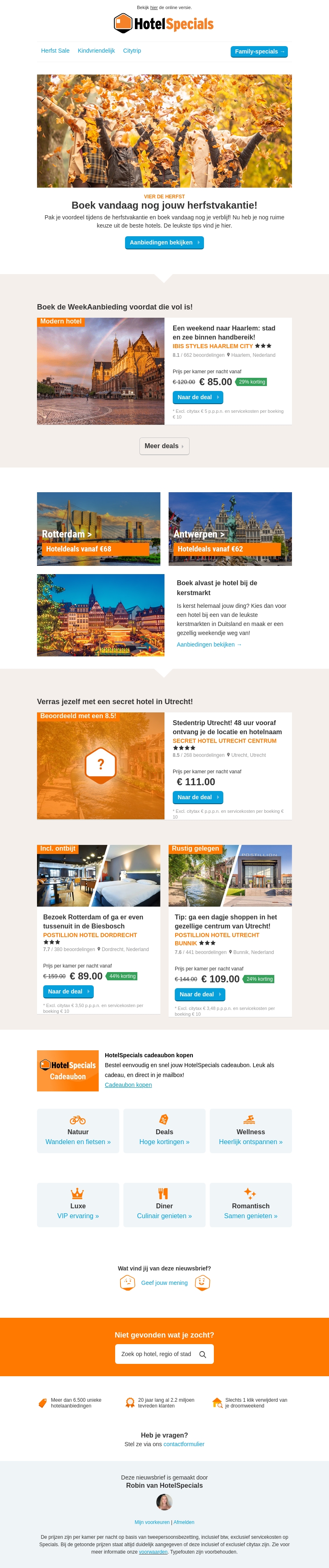 Pak voordeel tijdens de herfstvakantie! Pak voordeel tijdens de herfstvakantie!