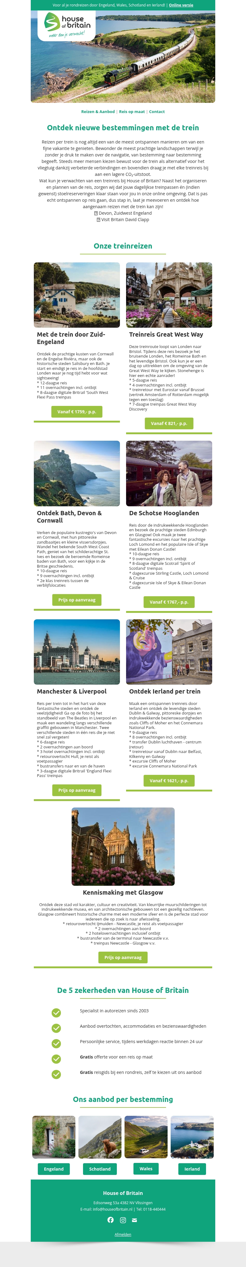 Ontdek nieuwe bestemmingen met de trein Ontdek nieuwe bestemmingen met de trein