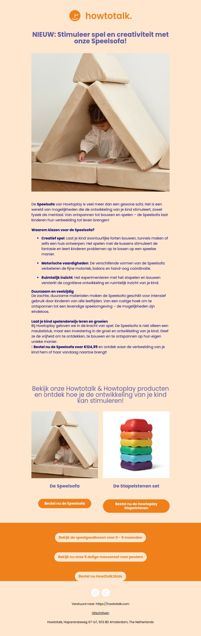NIEUW: de Howtoplay Speelsofa! NIEUW: de Howtoplay Speelsofa!