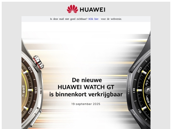 De nieuwe HUAWEI WATCH GT is bijna hier – mis ‘m niet!