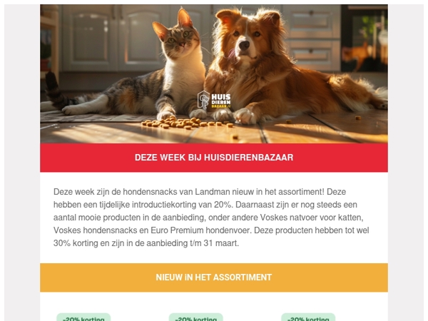 Deze week bij Huisdierenbazaar: diverse merken in de actie! 🐶🐈