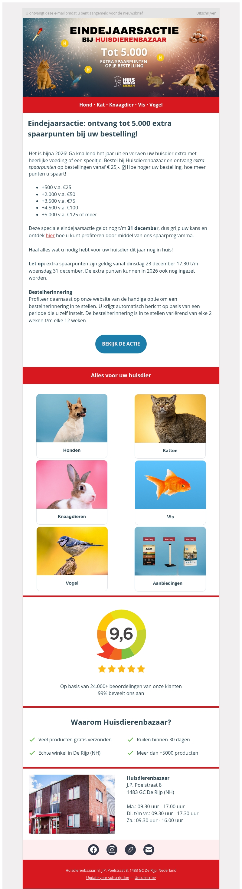 Eindejaarsactie: ontvang tot 5.000 extra spaarpunten bij uw bestelling! πβπ¦Ίπ± Eindejaarsactie: ontvang tot 5.000 extra spaarpunten bij uw bestelling! πβπ¦Ίπ±