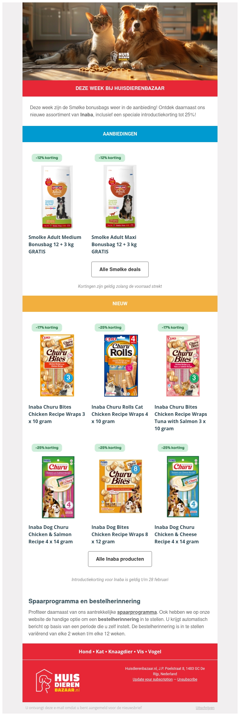 Deze week bij Huisdierenbazaar: korting op Smรธlke en introductie Inaba! ๐ถ๐ Deze week bij Huisdierenbazaar: korting op Smรธlke en introductie Inaba! ๐ถ๐