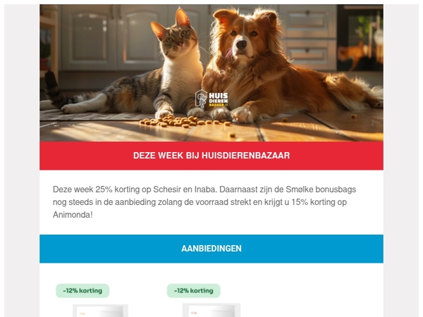 Deze week bij Huisdierenbazaar: diverse merken in de actie! 🐶🐈