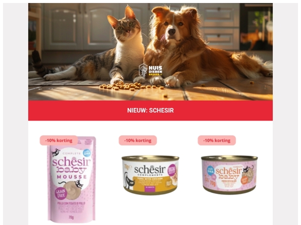 Nieuw bij Huisdierenbazaar: Stuzzy, Animonda en Schesir natvoer