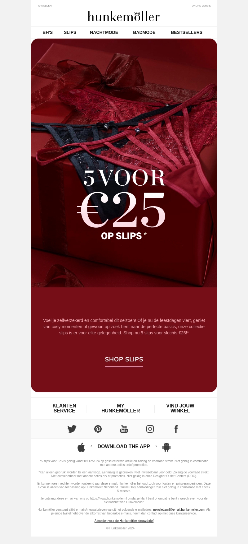 Shop 5 slips voor €25* Shop 5 slips voor €25*