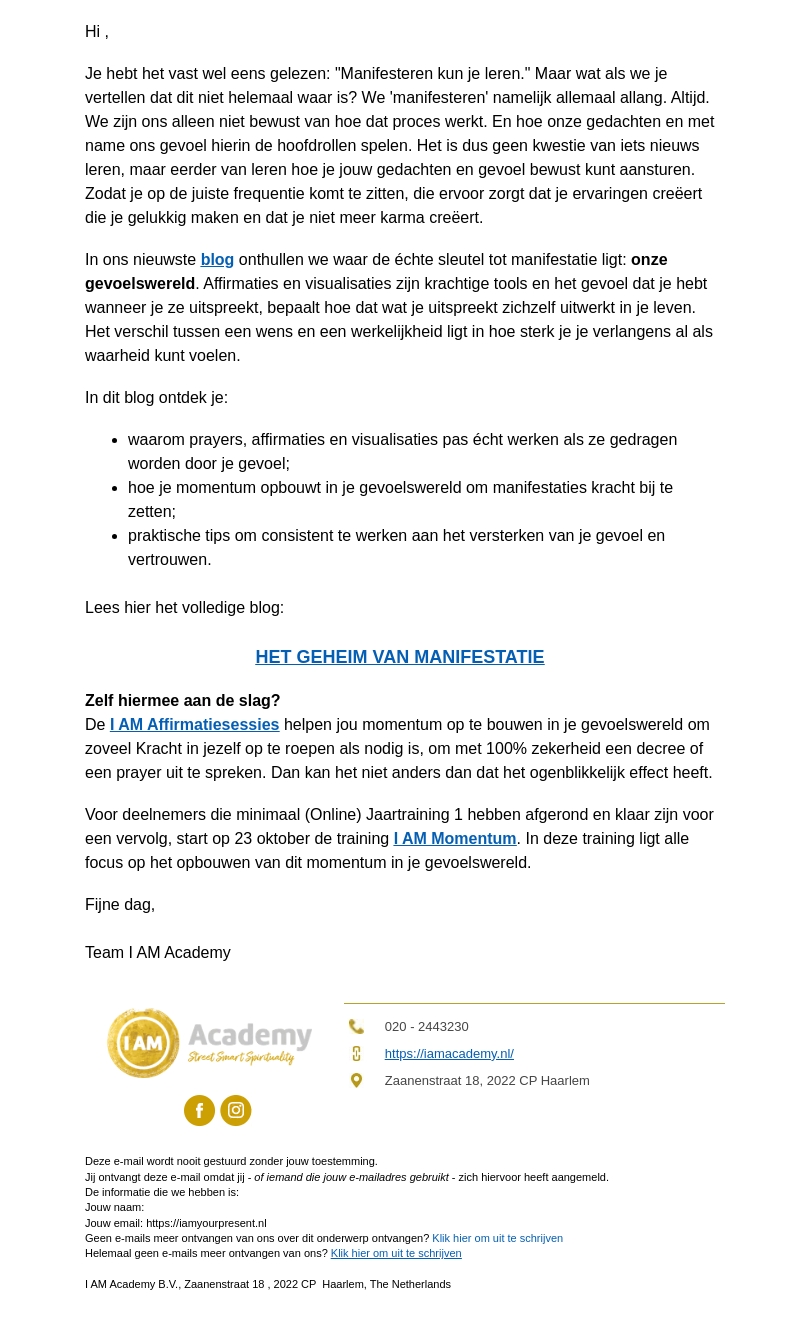 Het geheim van manifestatie Het geheim van manifestatie