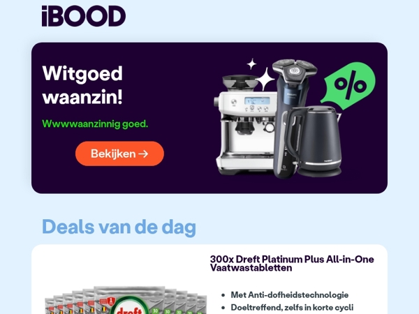 Nu: 300x Dreft Platinum Plus All-in-One Vaatwastabletten voor slechts 69,95 !