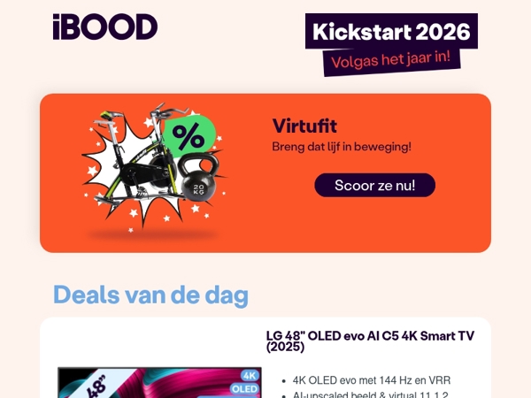 Nu: LG 48" OLED evo AI C5 4K Smart TV (2025) voor 799,00