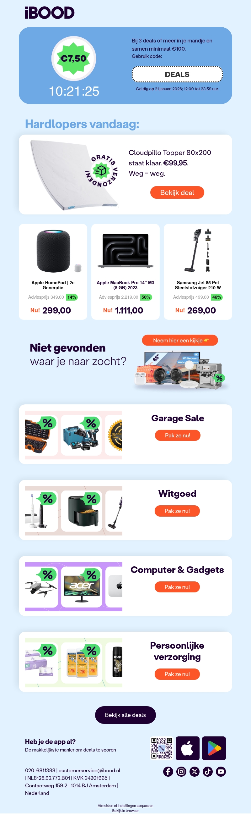 €7,50 korting op je bestelling! 💸 €7,50 korting op je bestelling! 💸
