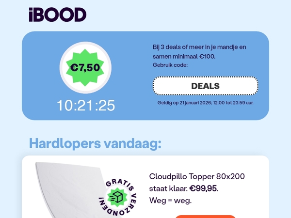 €7,50 korting op je bestelling! 💸