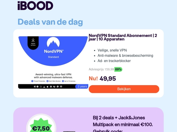 Nu: NordVPN Standard Abonnement | 2 jaar | 10 Apparaten voor slechts 49,95 !