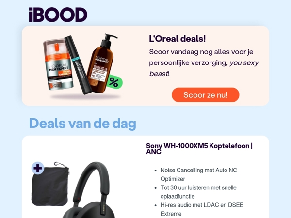 Nu: Sony WH-1000XM5 Koptelefoon | ANC voor 179,95