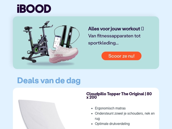 Nu: Cloudpillo Topper The Original | 80 x 200 voor 99,95