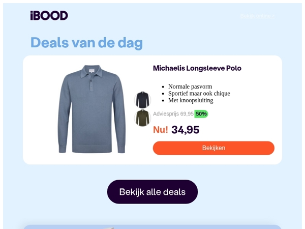 Nu: Michaelis Longsleeve Polo voor slechts 34,95 !