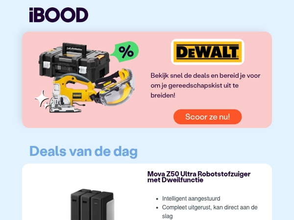 Nu: Mova Z50 Ultra Robotstofzuiger met Dweilfunctie voor slechts 499,95 !