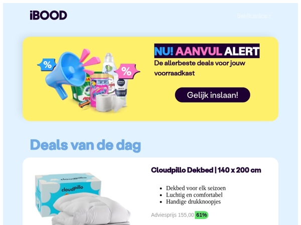 Nu: Cloudpillo Dekbed | 140 x 200 cm voor slechts 59,95 !