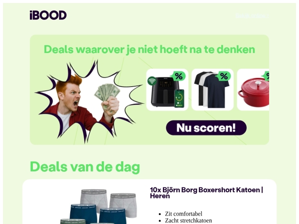 Vandaag: 10x Björn Borg Boxershort Katoen | Heren voor 59,95
