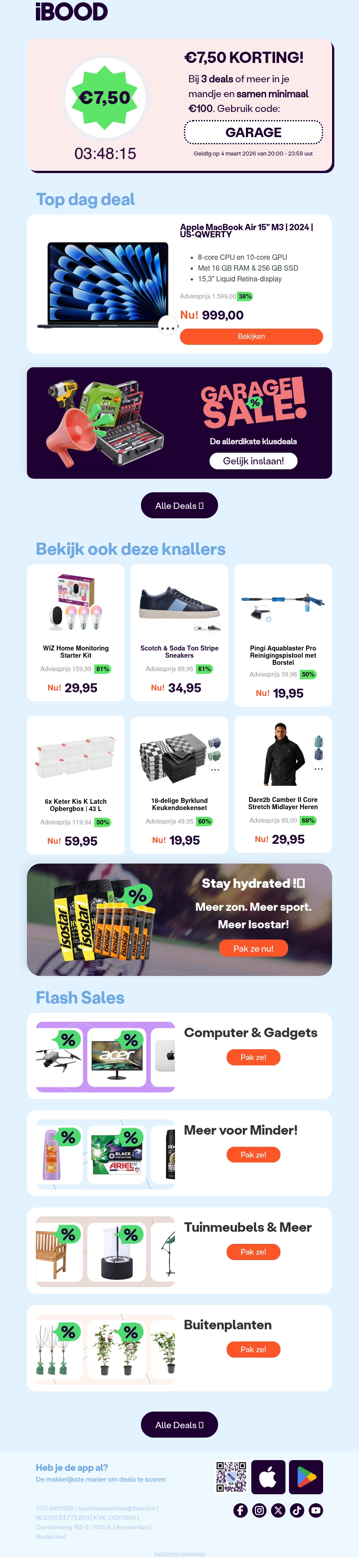 Alleen vanavond: €7,50 extra korting! 💸 Alleen vanavond: €7,50 extra korting! 💸