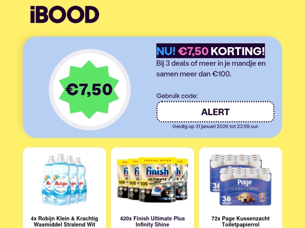 NU! €7,50 KORTING 💸