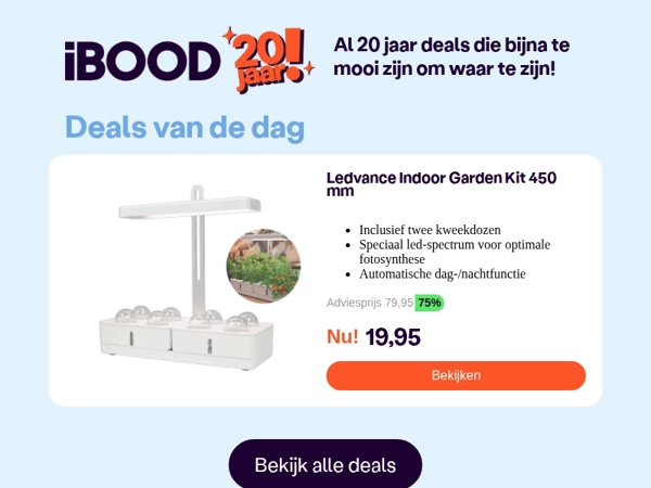 Nu: Ledvance Indoor Garden Kit 450 mm voor slechts 19,95 !