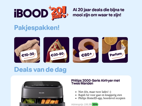 Nu: Philips 3000-Serie Airfryer met Twee Manden voor