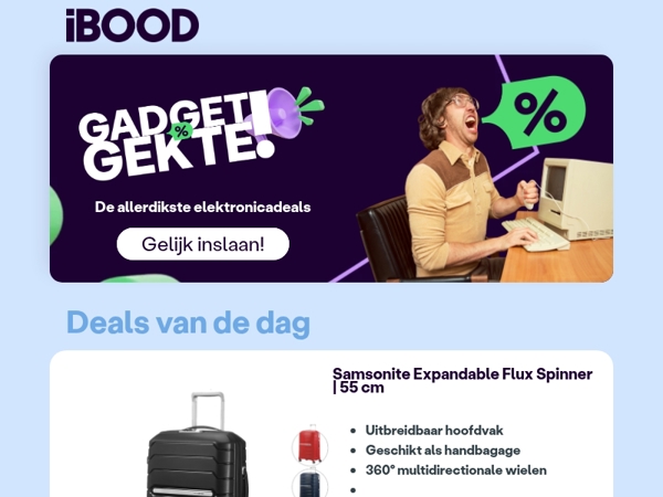 Nu: Samsonite Expandable Flux Spinner | 55 cm voor slechts 105,00 !