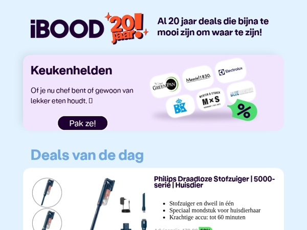 Nu: Philips Draadloze Stofzuiger | 5000-serie | Huisdier voor 179,95