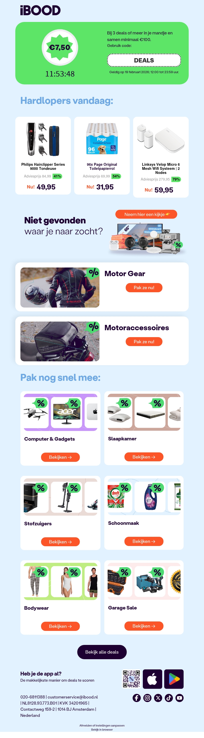 💸 Hey iBOODer, dikke deals met €7,50 korting! 💸 💸 Hey iBOODer, dikke deals met €7,50 korting! 💸